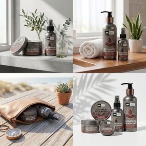 Boîte en aluminium OEM pour crème à raser, pour fournitures de salon de coiffure, récipient traditionnel pour savon à raser humide avec couvercle, en gros - Product Image 3