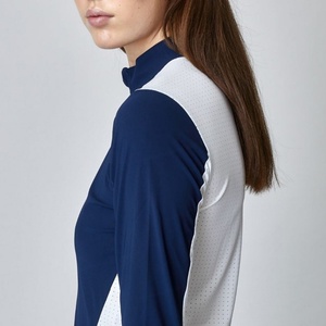 Camisetas de equitación de lujo de alta calidad, de manga larga, elásticas, con cremallera de un cuarto, ajustadas, para equitación. - Product Image 6