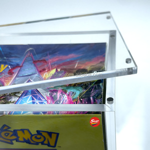 SHP tùy chỉnh rõ ràng Acrylic Pokemon TCG evolutions Booster box bộ sưu tập thẻ trò chơi phiên bản tiếng anh hiển thị trường hợp với nắp từ - Product Image 2