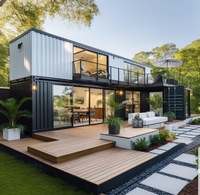 Maison conteneur préfabriquée de luxe en acier 20ft 40ft, kit plat, vente en gros, assemblage rapide, 3 chambres et salle de bain, design moderne