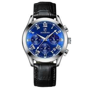 Montres mécaniques multifonctionnelles imperméables pour hommes, chronographe à trois yeux et six aiguilles, montre à quartz pour hommes avec luminescence nocturne - Product Image 1