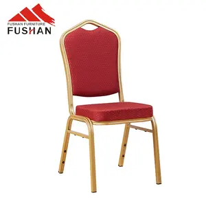 Fushan होटल में सस्ते रेड स्टैकेबल डाइनिंग चेयर होटल होटल के लिए लक्जरी भोज कुर्सियां