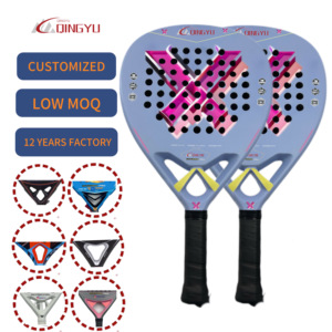 Raket Tenis Paddle Desain Terbaru untuk Dewasa, Bingkai Aluminium, Keseimbangan Sedang, Eva Lembut, Jaring Nilon 12k, Raket Padel Karbon - Product Image 1