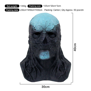 Masque d'horreur zombie réaliste en latex, masque de costume d'Halloween, accessoire de cosplay sur le thème du cinéma - Product Image 6
