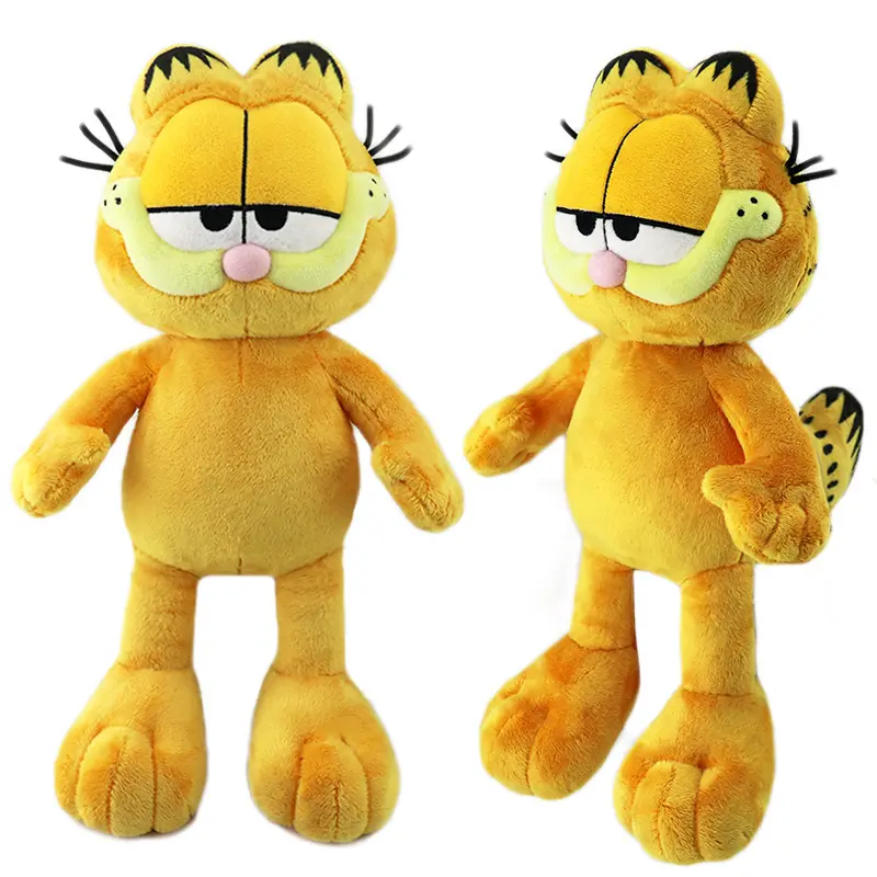 Wholesale Customized Unisex Garfield Plush Toy Soft Cartoon Yellow Cat Stuffed Animal PP Cotton Filled Doll for Kids