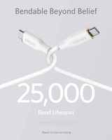 Anker kabel pengisian daya Cepat portabel USB 100 tipe C, kabel silikon 3 kaki 2.0 W USB C ke USB C UNTUK iPhone