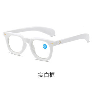 <span class=keywords><strong>2025</strong></span> thời trang đinh tán dày khung vuông presbyopic kính cho phụ nữ người đàn ông chống ánh sáng màu xanh retro phong cách Kính đọc sách - Product Image 5
