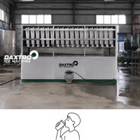 Machine à glaçons industrielle automatique de 5 tonnes, producteur de glaçons en cubes de 5000 kg par jour, acier inoxydable SUS304 de qualité alimentaire, compresseur CE