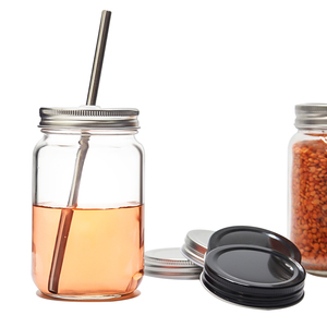 Tarros de albañil de boca ancha con tapa, tapas de fermentación de silicona para tarros de albañil, tarro de albañil de boca ancha de 22oz - Product Image 4