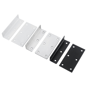 Support d'angle en acier inoxydable de 3,0 mm d'épaisseur, connecteur de meubles en forme de L avec vis robustes - Product Image 5
