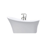 Baignoire moderne de luxe en forme de bateau jaune baignoire autoportante baignoire en acrylique