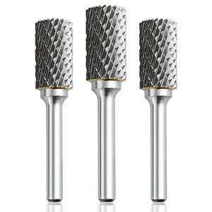 Tập tin quay cacbua vonfram 3mm & burrs cho gỗ/kim loại khắc & Deburring-8 "thân 1/4" chiều dài đầu - Product Image 2