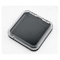 Boîte à ongles en acrylique transparent de 8,5 cm avec logo personnalisé, boîte de rangement épaisse en PS, fournisseur direct d'usine, prix de gros