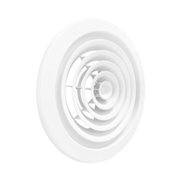 Diffuseur d'air rond en plastique ABS, sortie de ventilation rotative pour l'air frais et les systèmes de climatisation centralisée