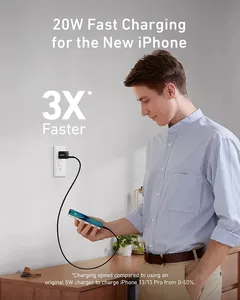 <span class=keywords><strong>Anker</strong></span> <span class=keywords><strong>20W</strong></span> USB C Nano Charger Durable Compact Fast Charger pour <span class=keywords><strong>iPhone</strong></span> 14/13/12 Mini Pro Max 12 pour Galaxy Pixel 4 iPad PIQ 3.0 - Product Image 3