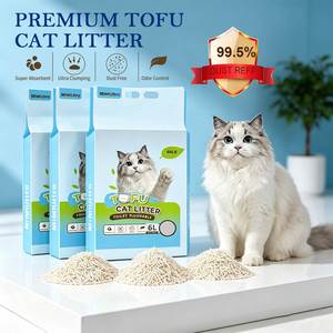 Litière pour chat en tofu écologique, plusieurs parfums, sable pour chat biodégradable, vente en gros - Product Image 1