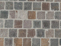 Cubes de porphyre multicolores en pierre pour l'extérieur Carreaux de pavage pour extérieur 10x10x10 cm