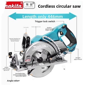 Sierra Circular Inalámbrica <span class=keywords><strong>Makita</strong></span> RS001GZ RS002GZ 40V Max XGT Sin Escobillas con Mango Trasero, Herramienta Eléctrica <span class=keywords><strong>para</strong></span> Cortar <span class=keywords><strong>Madera</strong></span> - Product Image 3