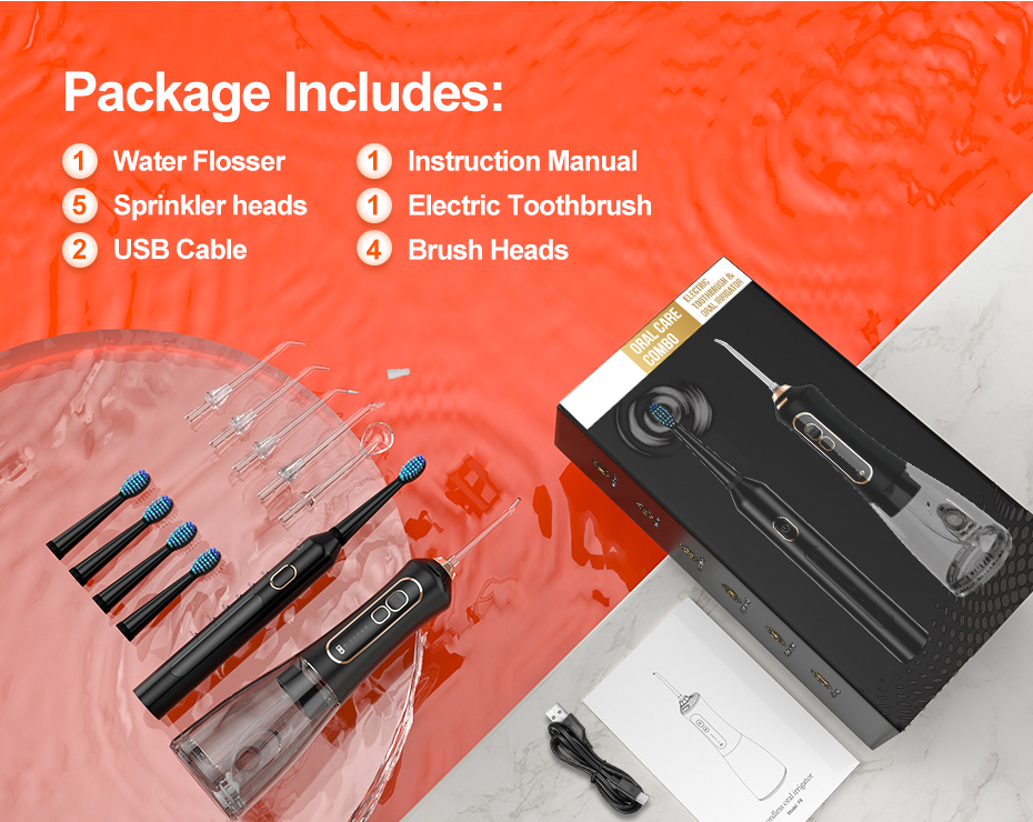 electric teeth and flosser set