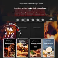 Barbecue coréen de style premium en acier inoxydable au propane avec finition thermolaquée pour usage extérieur