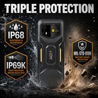 YAC V2 Celulares Smartphone Robusto Desbloqueado de 6.56 Pulgadas 6+128GB RAM Android 16 Teléfonos Móviles Resistentes al Agua