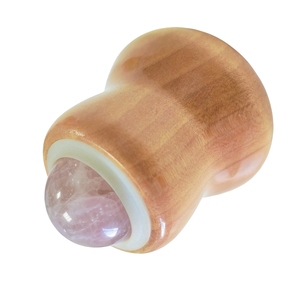 Outils de beauté pour les soins de la peau OEM, bouteille roll-on ergonomique en bois en forme de gourde, masseur à bille en jade pour le soin du visage - Product Image 6