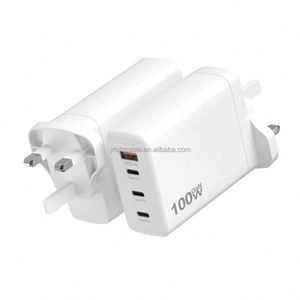 100W GaN 4-Port USB C Charger Station Block with Fast Charging Desktop <b>Adapter</b> Multi Port Charger US <b>Plug</b> Foldable PD <b>Adapter</b> - Product Image 3