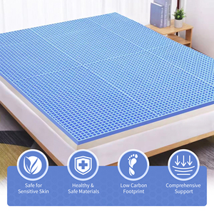 침대용 쿨링 허니콤 워셔블 TPE 폴리머 토퍼 그리드 매트리스 퀸 사이즈 바디 서포트 - Product Image 3