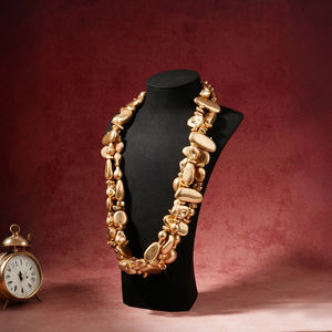 2025 nueva llegada moda barata venta al por mayor diseño exagerado collar de mujer <span class=keywords><strong>Popular</strong></span> Irregular Punk grueso CCB collar de oro - Product Image 1