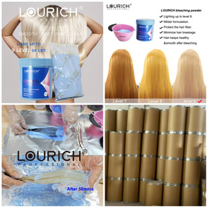 Poudre décolorante professionnelle permanente bleue sans <span class=keywords><strong>mousse</strong></span> ni gouttes, 9 niveaux de décoloration, en sachet - Product Image 4