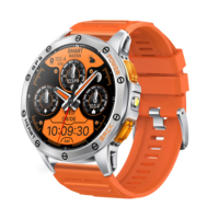 Montre connectée K67 GPS avec écran AMOLED, boussole, moniteur d'oxygène sanguin, moniteur de fréquence cardiaque, tracker d'activité physique, boîtier en acier inoxydable monobloc