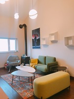 Ensemble de tables basses modernes imbriquées avec forme de galet organique pour bureau et salon