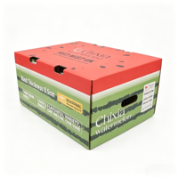 Boîtes en carton ondulé personnalisées avec trous d'aération pour l'emballage de fruits et légumes frais, boîtes d'expédition en carton durable