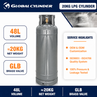 Bouteille de gaz de cuisson standard de haute qualité pour l'Amérique latine et le Mexique, 20 kg vide, prix de la bouteille de gaz GPL