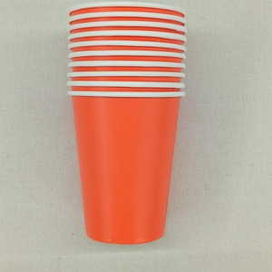 DAMAI Solid Color Party Supplies Bright <b>Orange</b> <b>Paper</b> Tablerware Disposable Party Dinnerware Set 9 Inch <b>Paper</b> Plate Cup Napkin - Product Image 5