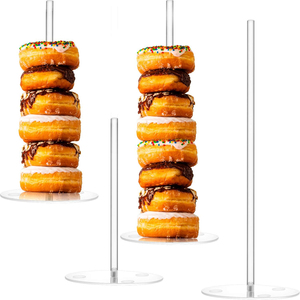 Présentoirs de mariage portables en gros, support à donuts en acrylique pour présentation de friandises sur table, fournitures de fête - Product Image 6