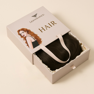 Scatole di Lusso <span class=keywords><strong>in</strong></span> Cartone Personalizzate con Logo per Capelli Umani, Confezioni a Cassetto per Parrucche ed Extension - Product Image 4