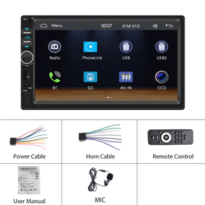 Radio de coche Podofo 2 Din para automóvil, pantalla táctil de 7'', estéreo para coche, Carplay, Android Auto, BT, FM, USB, AUX, reproductor MP5, entrega a tiempo. - Product Image 6