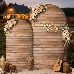 Copertura per Arco Circolare in Spandex Floreale Rosa a Quadretti per Decorazioni per Feste di Compleanno, Matrimoni e Baby Shower - Product Image 3