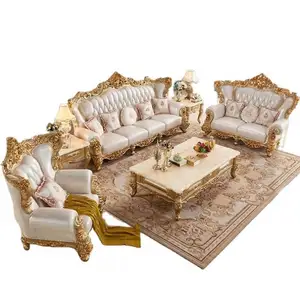 Sofá de couro genuíno para sala de estar, móveis antigos de estilo europeu, novo design de luxo, design clássico