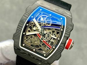 Montre mécanique pour homme haut de gamme, fabriquée sur mesure, ultra-fine, luxueuse, avec mouvement tourbillon et bracelet en tissu doux - Product Image 3