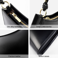 Sac à bandoulière en cuir véritable pour femme avec logo personnalisé, sac à main East West à sangle unique et bord incurvé, sac sous le bras, fabrication OEM