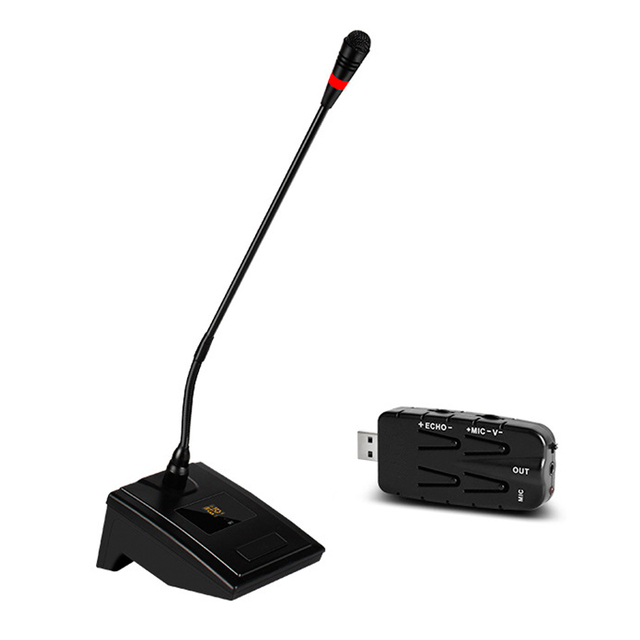 MP-39-Wireless Goose Neck Microphone Meeting Gooseneck UHF Condenser USB Conference Microphone for Teaching Speech