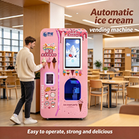 Distributeur automatique de crème glacée, machine à crème glacée molle, multi-saveurs, DIY, grande capacité, en libre-service