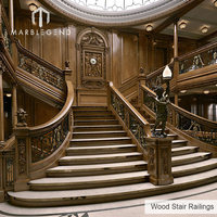 Projet de villa de luxe, design sur mesure, escalier incurvé en marbre intérieur, grand escalier