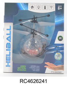 Hồng ngoại Quy Nạp nổi LED pha lê ma thuật RC bay bóng Máy bay trực thăng đồ chơi điện nhựa cửa sổ hộp trong suốt Zino CN; gua - Product Image 5