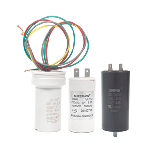 Usine <span class=keywords><strong>CBB60</strong></span> 10F <span class=keywords><strong>25uf</strong></span> 75uf 80uf <span class=keywords><strong>500VAC</strong></span> <span class=keywords><strong>Condensateur</strong></span> de travail SH fil et vis <span class=keywords><strong>Condensateur</strong></span> de fonctionnement pour moteurs pompes Machine à laver - Product Image 1