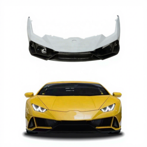 กันชนหน้าสำหรับ lambLamborghini Huracan EVO, ชุดประกอบกันชนหน้ากึ่งคาร์บอนไฟเบอร์ชุดแยกขอบด้านหน้า - Product Image 1