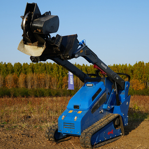 Mini-chargeuse compacte sur pneus avec moteur EPA CE Euro V, rétrocaveuse, chargeuse frontale compacte, petite chargeuse compacte pour usage agricole avec godet - Product Image 2