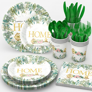 Joy - Fournitures de fête de style moderne en gros - Assiettes en papier, gobelets, serviettes, décorations en feuilles d'eucalyptus - Product Image 5
